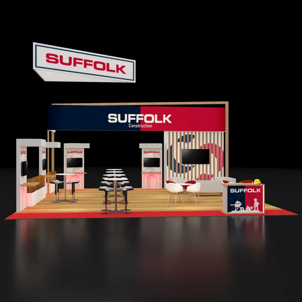 30x30 premium island trade show booth rental by Pure Exhibits