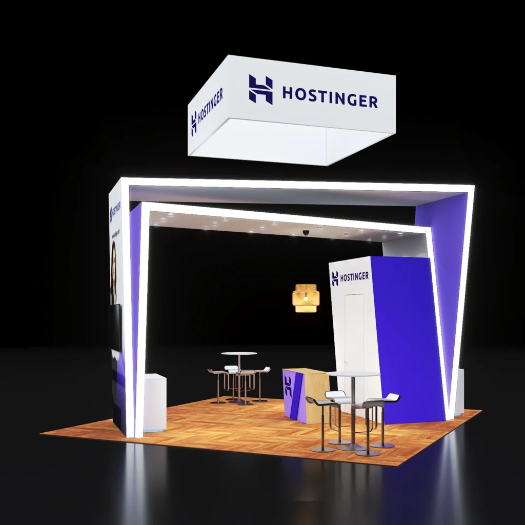 20x20 island trade show booth rental by Pure Exhibits