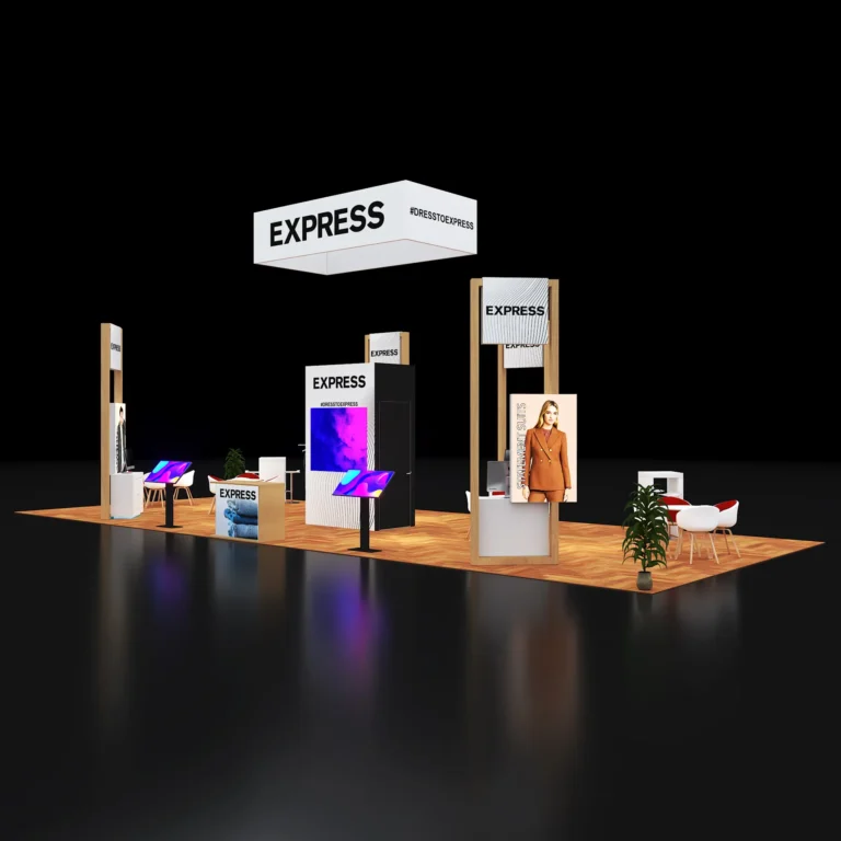 PE2050 170 — 20x50 trade show booth rental by Pure Exhibits