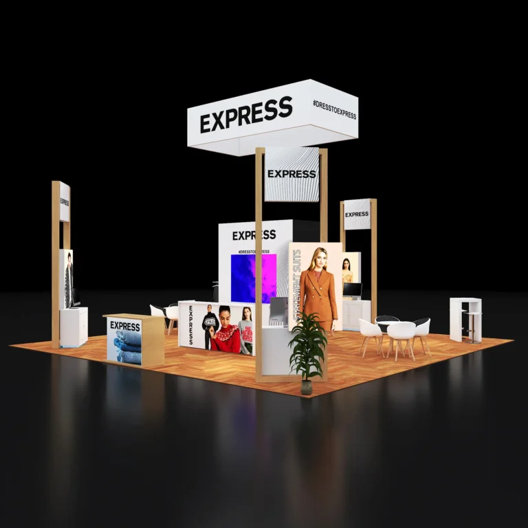 PE3030 236 — 30x30 trade show booth rental by Pure Exhibits
