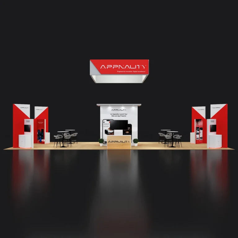 PE2050 171 — 20x50 trade show booth rental by Pure Exhibits