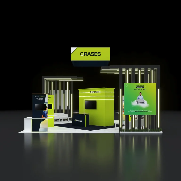 PE3030 234 — 30x30 trade show booth rental by Pure Exhibits