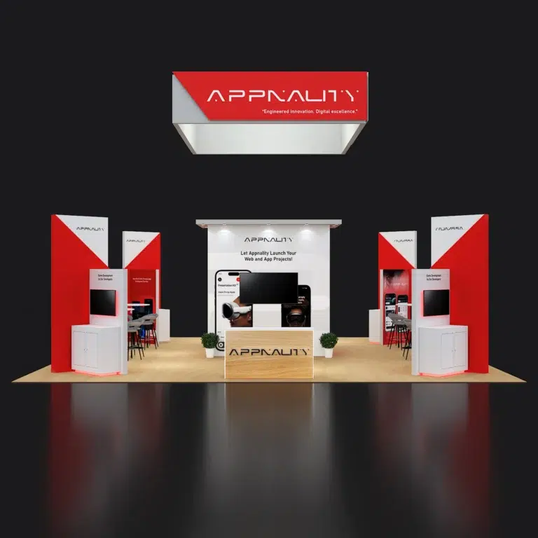PE3030 237 — 30x30 trade show booth rental by Pure Exhibits