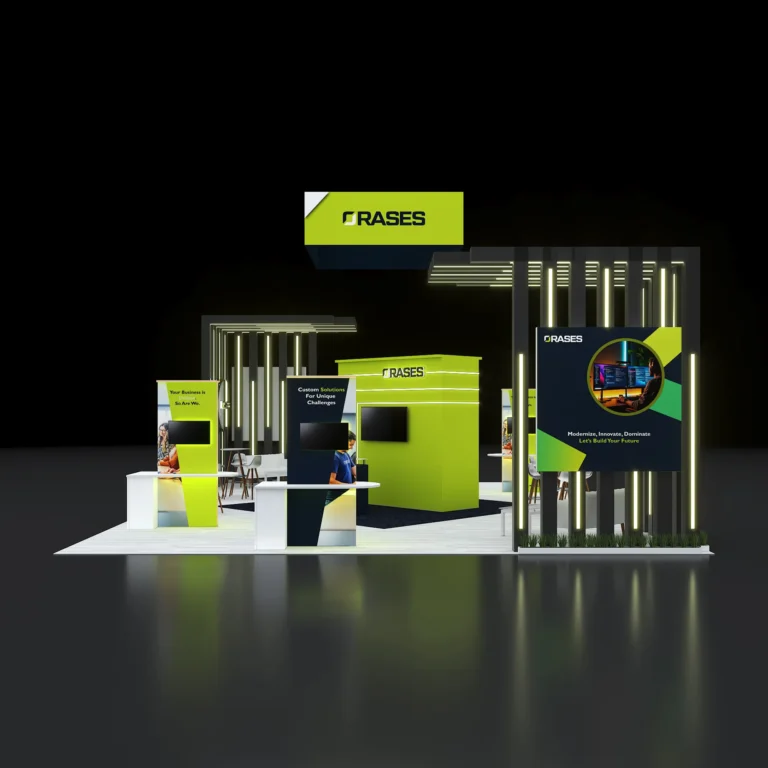 PE3040 183 — 30x40 trade show booth rental by Pure Exhibits
