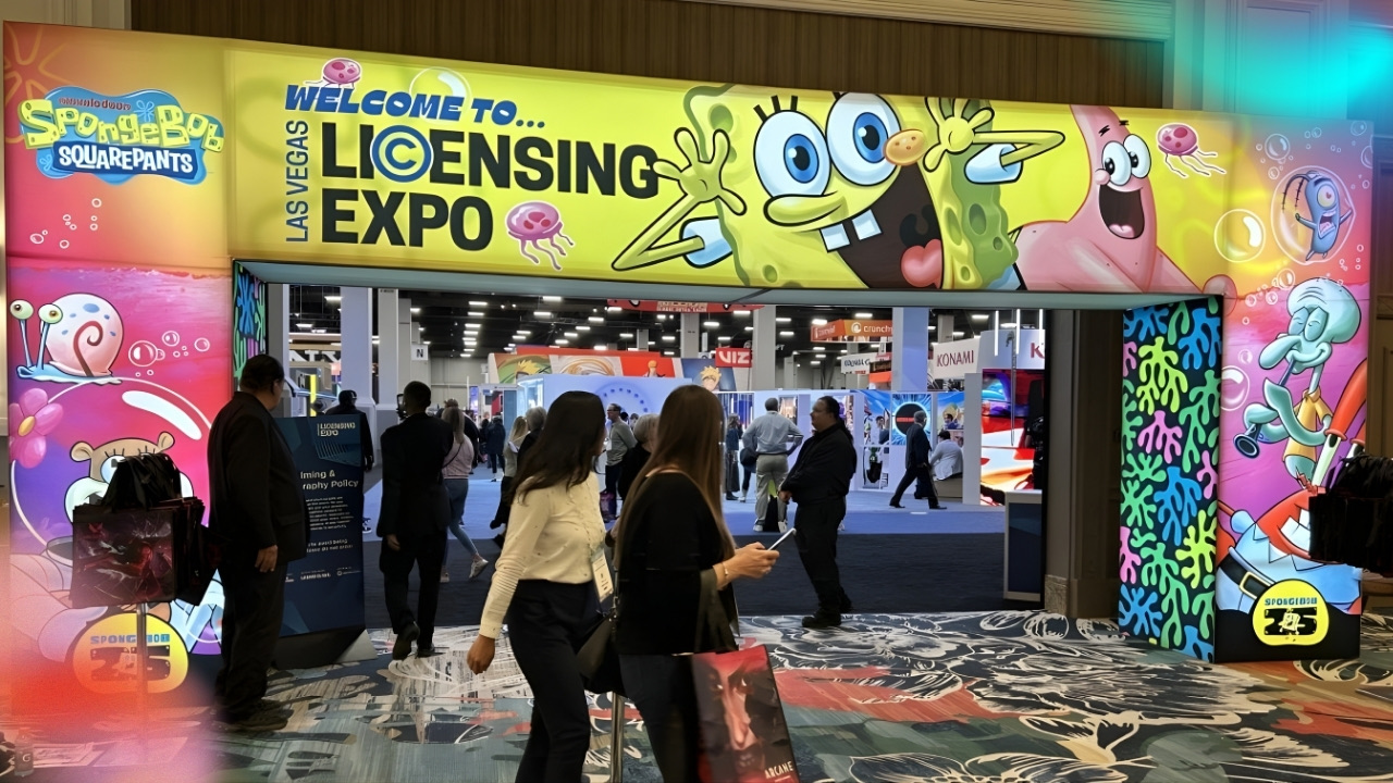 Trade show booth rental at Licensing Expo 2026 focused on brand licensing meetings at Mandalay Bay