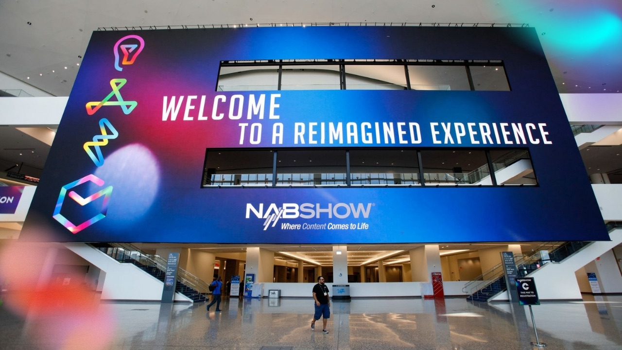 Trade show booth rental at NAB Show 2026 showcasing broadcast and media technology displays