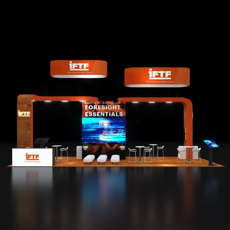 PE2040 202 — 20x40 trade show booth rental by Pure Exhibits