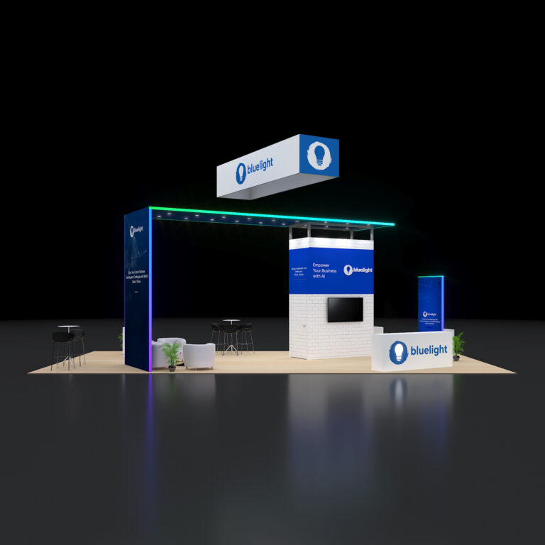 PE2040 203 — 20x40 trade show booth rental by Pure Exhibits