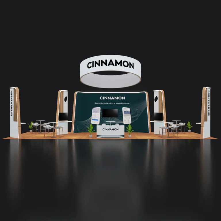 PE2050 173 — 20x50 trade show booth rental by Pure Exhibits