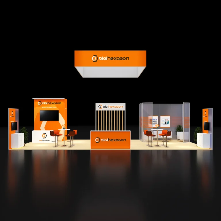 PE2040 208 — 20x40 trade show booth rental by Pure Exhibits