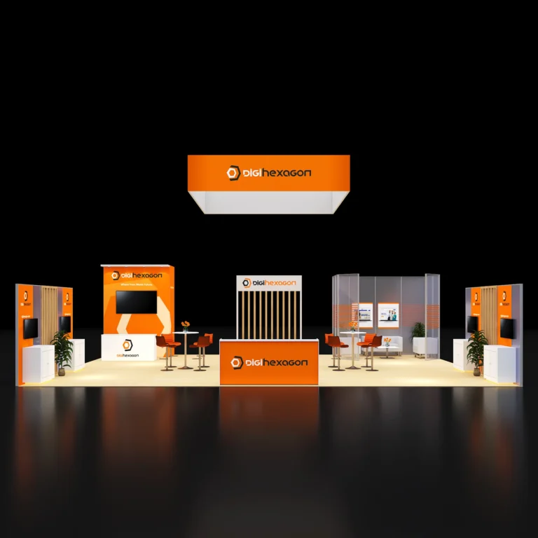 PE3040 197 — 30x40 trade show booth rental by Pure Exhibits