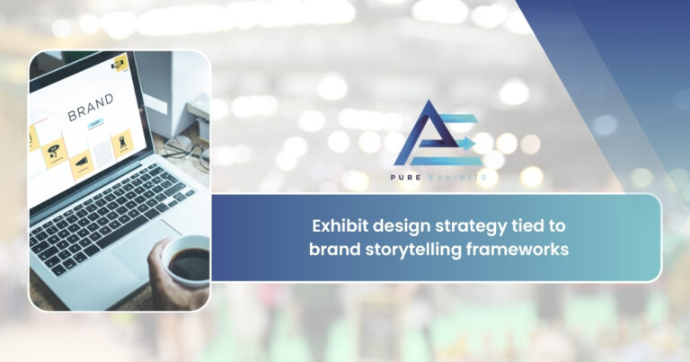 Exhibit design strategy tied to brand storytelling frameworks