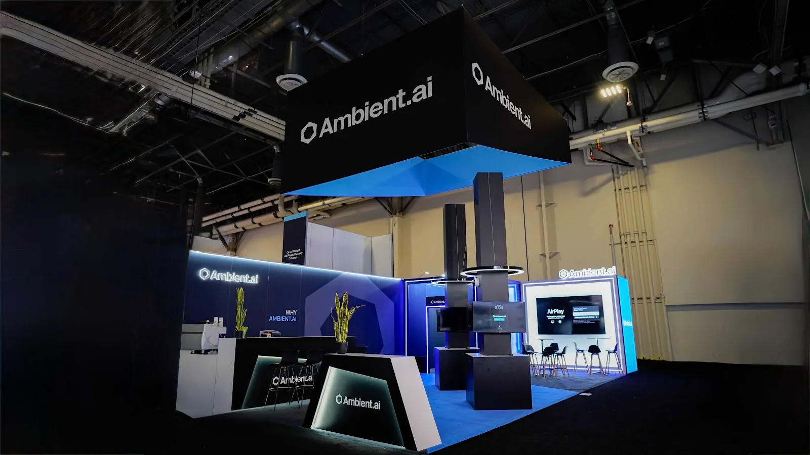 Ambient AI trade show booth at ISC West 2026 built by Pure Exhibits
