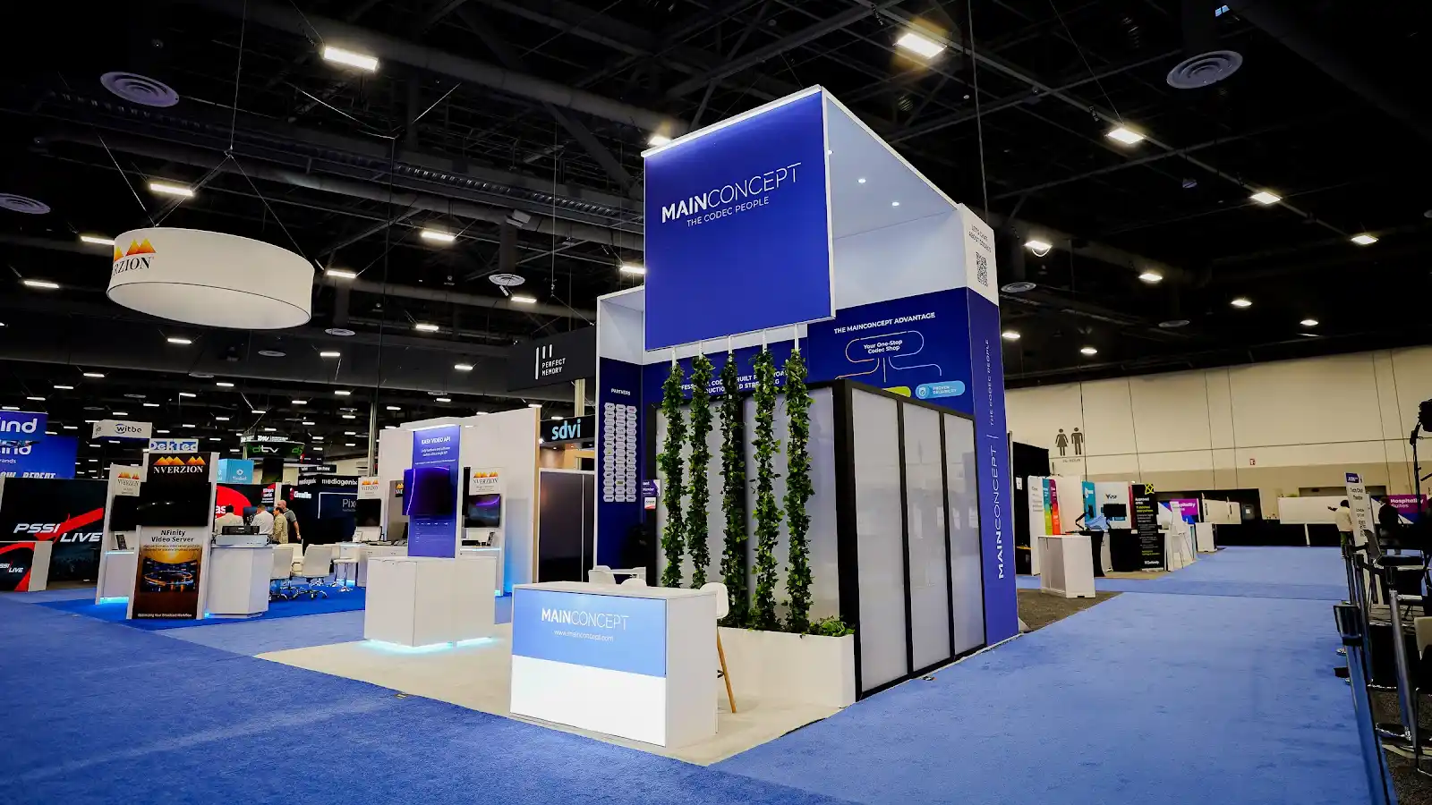 MainConcept trade show booth at NAB 2026 built by Pure Exhibits