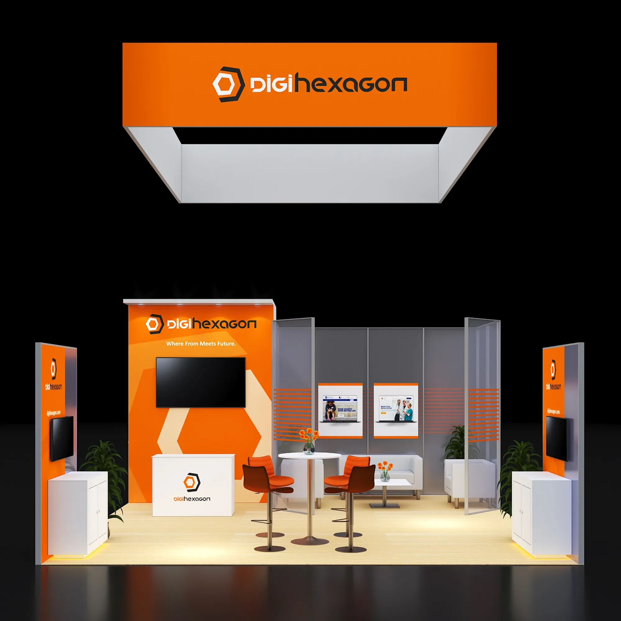 PE2020 299 — 20x20 trade show booth rental by Pure Exhibits