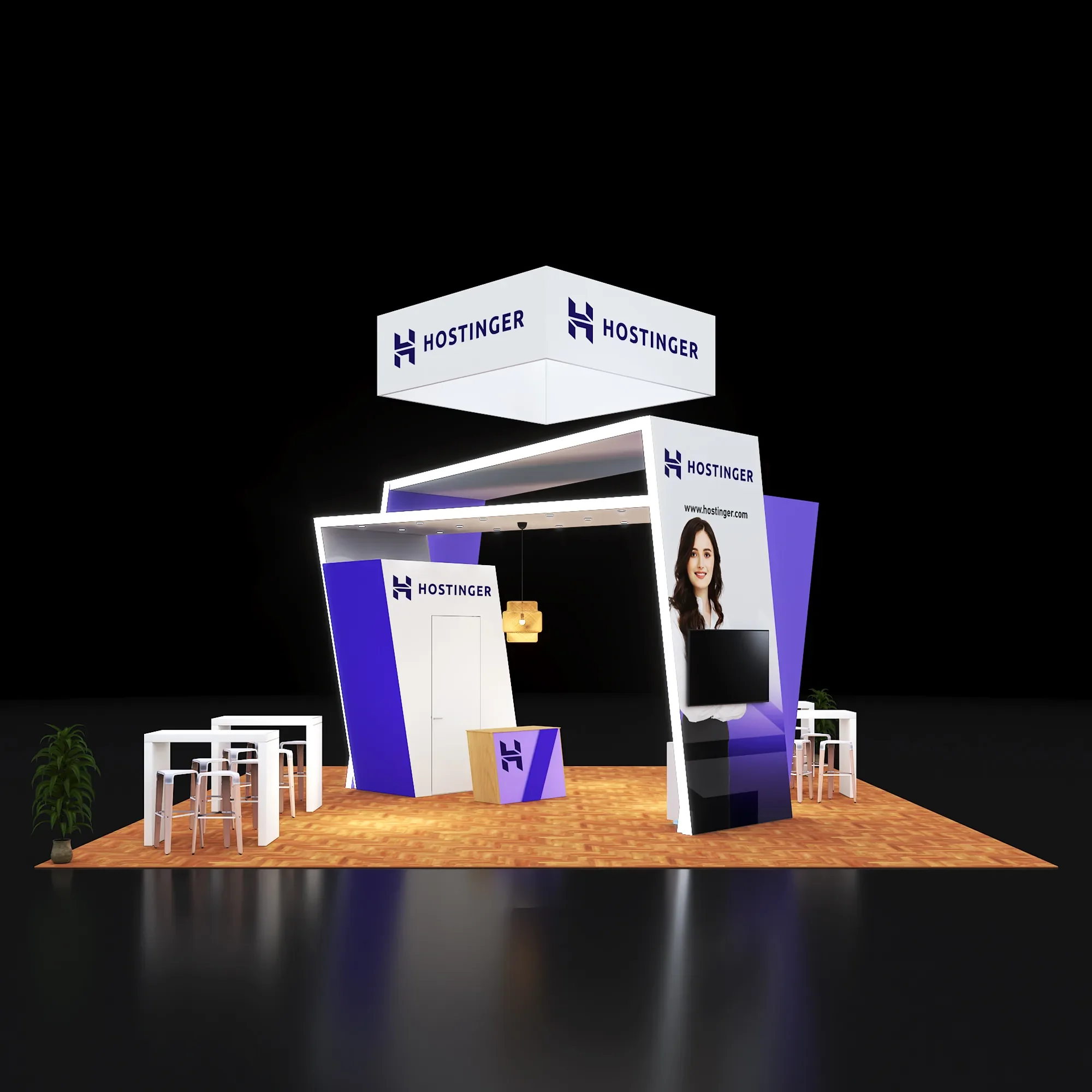 PE3030 252 — 30x30 trade show booth rental by Pure Exhibits