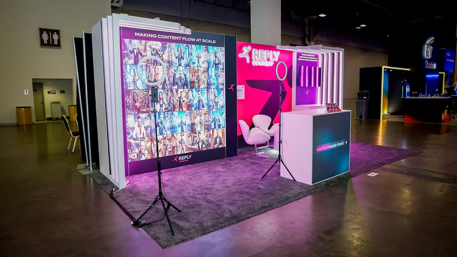 COMWRAP REPLY trade show exhibit