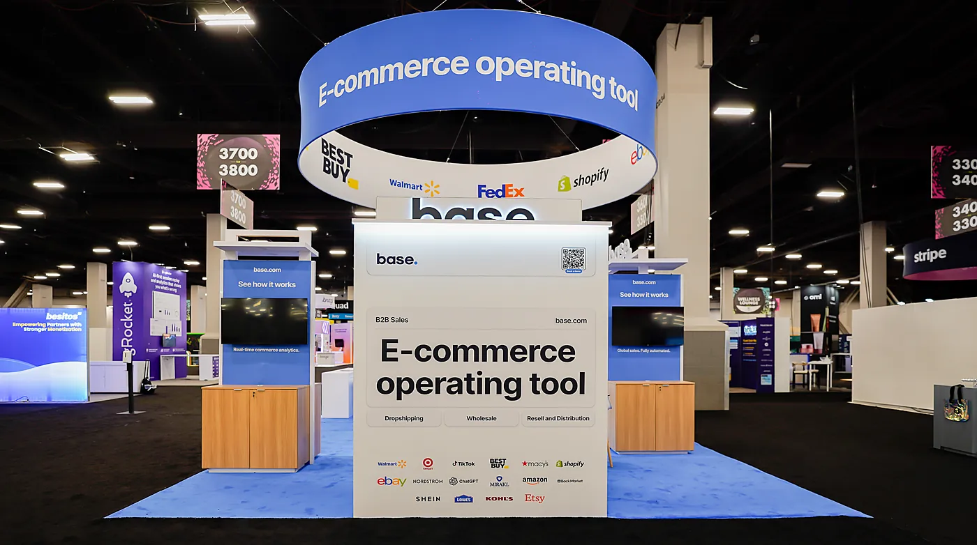 Base 20×30 trade show exhibit at Shoptalk Spring 2026, Las Vegas
