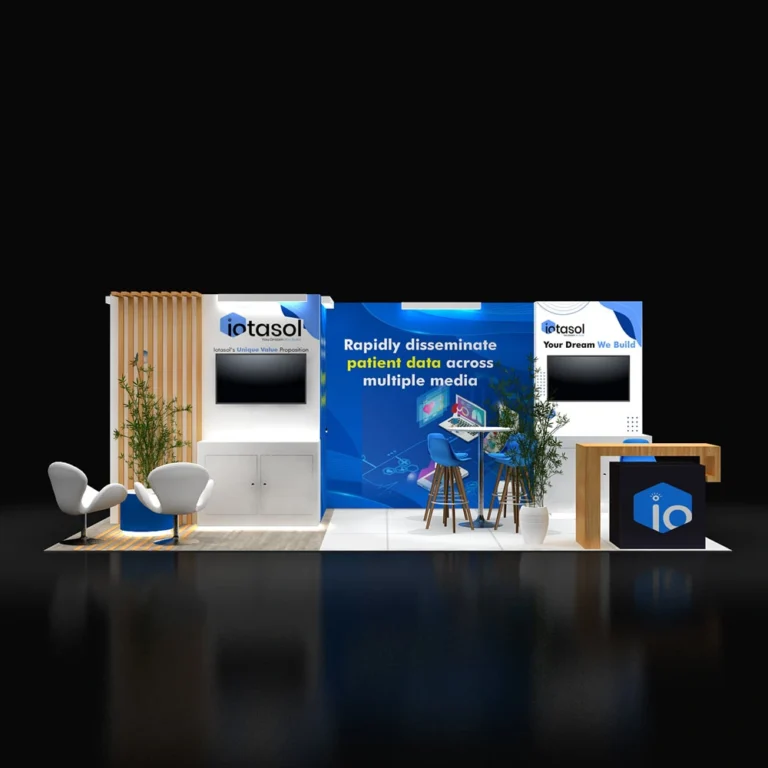 PE1020 141 — 10x20 trade show booth rental by Pure Exhibits