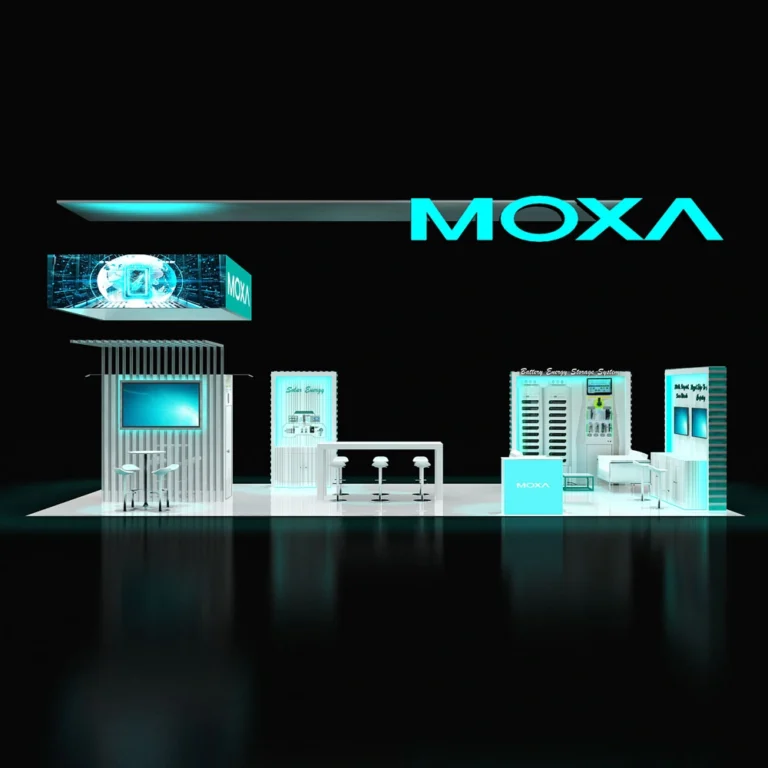 PE2040 227 — 20x40 trade show booth rental by Pure Exhibits