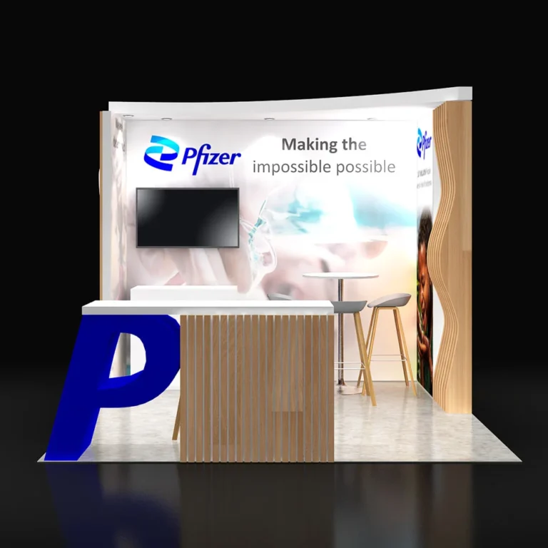 PE1010 128 — 10x10 trade show booth rental by Pure Exhibits