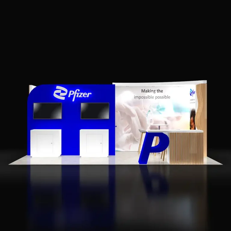 PE1020 150 — 10x20 trade show booth rental by Pure Exhibits