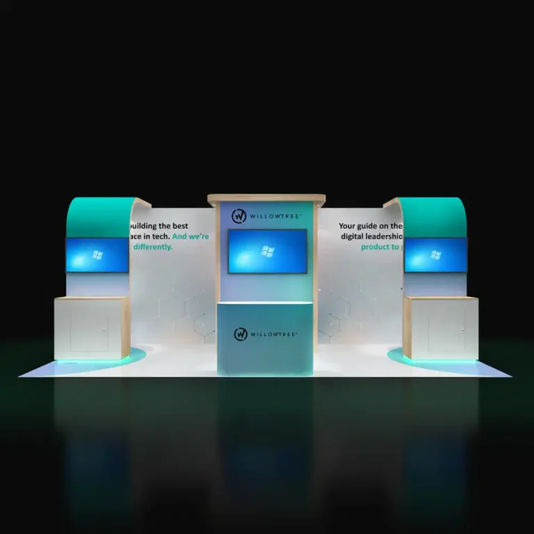 PE1020 152 — 10x20 trade show booth rental by Pure Exhibits