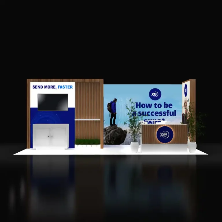 PE1020 153 — 10x20 trade show booth rental by Pure Exhibits