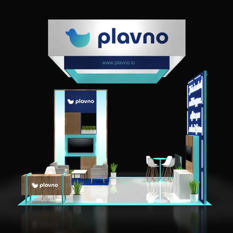 PE2020 317 — 20x20 trade show booth rental by Pure Exhibits