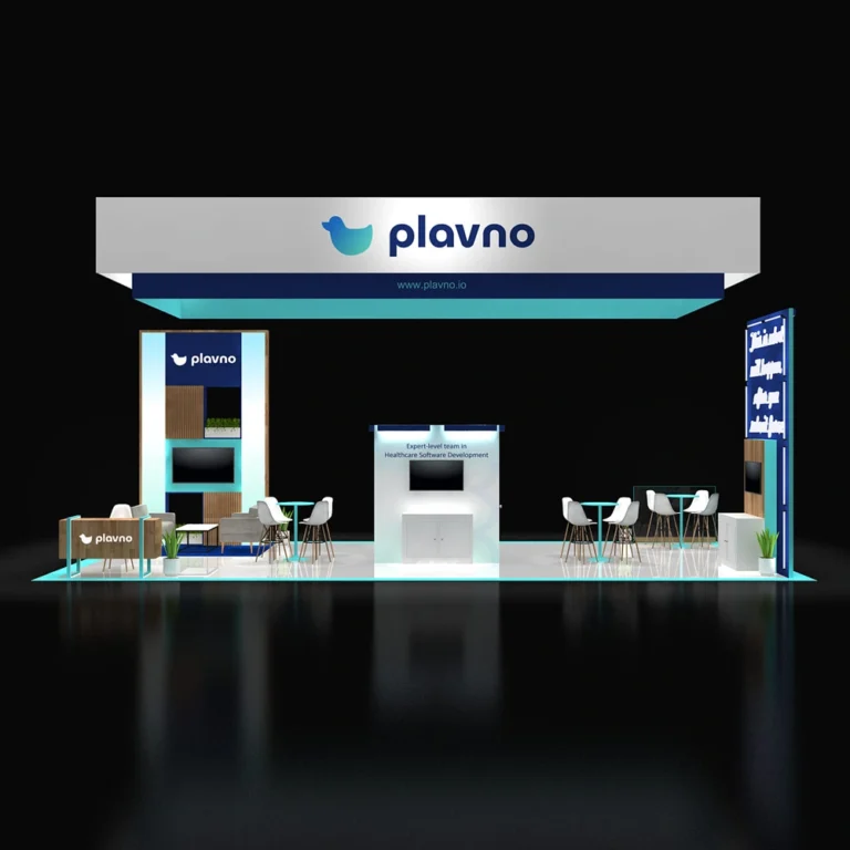 PE2040 228 — 20x40 trade show booth rental by Pure Exhibits
