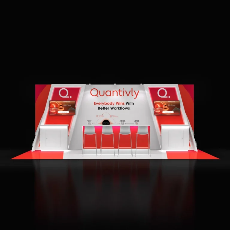 PE1020 143 — 10x20 trade show booth rental by Pure Exhibits