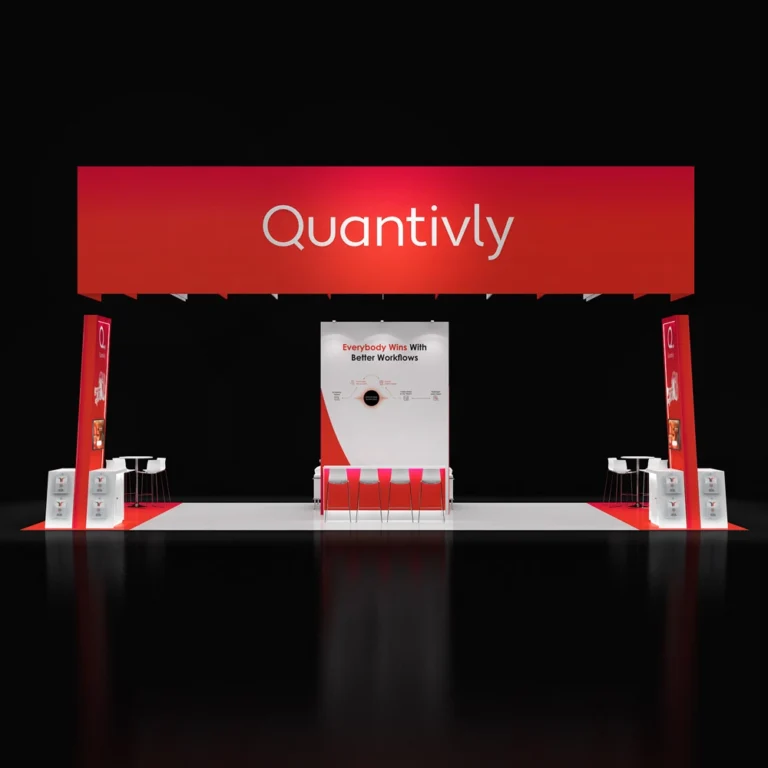 PE2040 229 — 20x40 trade show booth rental by Pure Exhibits