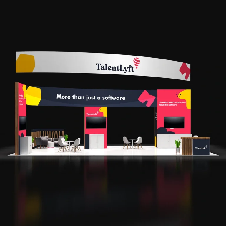 PE2040 233 — 20x40 trade show booth rental by Pure Exhibits