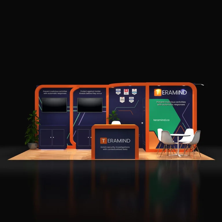 PE1020 147 — 10x20 trade show booth rental by Pure Exhibits
