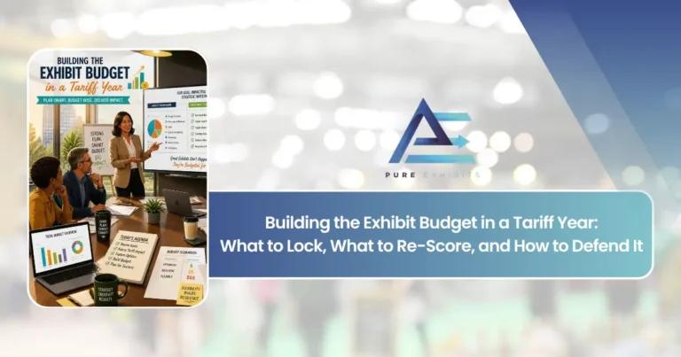 Building the Exhibit Budget in a Tariff Year: What to Lock, What to Re-Score, and How to Defend It