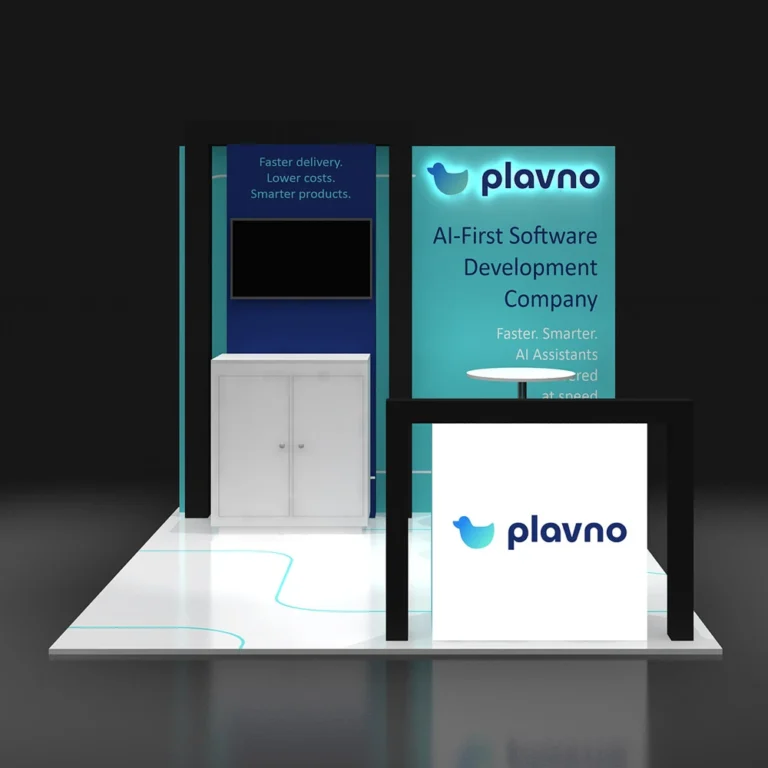 PE1010 141 — 10x10 trade show booth rental by Pure Exhibits