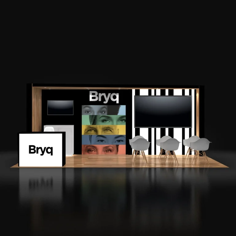 PE1020 161 — 10x20 trade show booth rental by Pure Exhibits