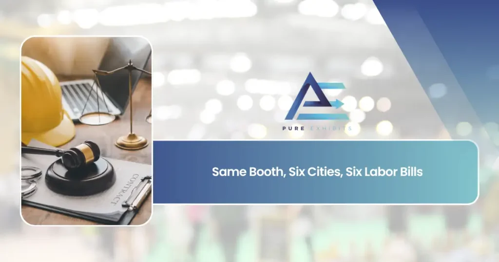 Same Booth, Six Cities, Six Labor Bills.
